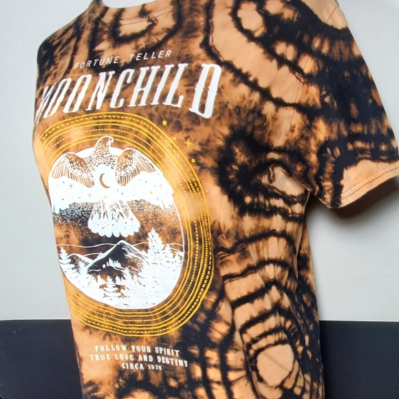 Reverse Tiedye Women's Graphic Tee Hippie Size Small Perfect For Music Festival - Picture 6 of 11